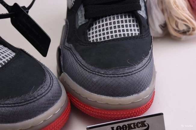 Rep TBK 4 x White Jordan Air Off CV9388-001 Bred Retro 0728